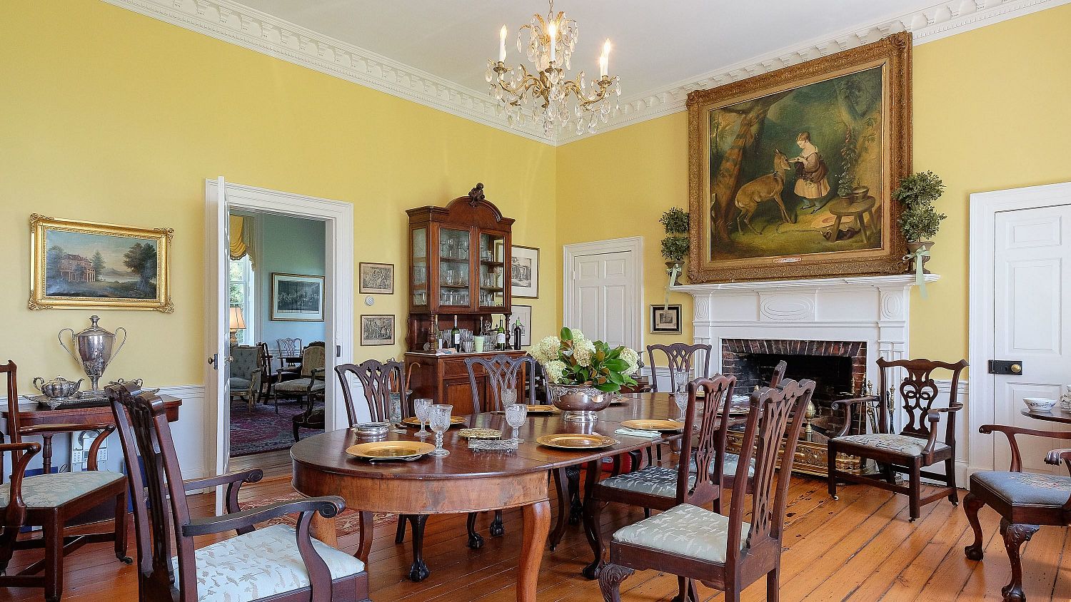 The dining room of the Mulberry Hill manor house